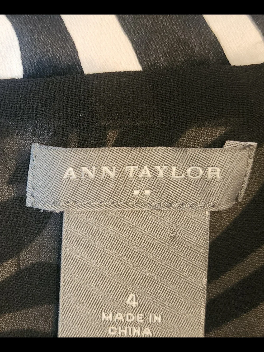 Ann Taylor Black and White Halter Blouse - Picture 2 of 5